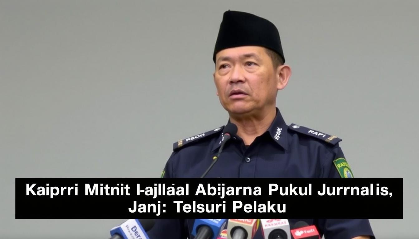 Kapolri Minta Maaf Ajudannya Pukul Jurnalis di Semarang, Janji Telusuri Pelaku