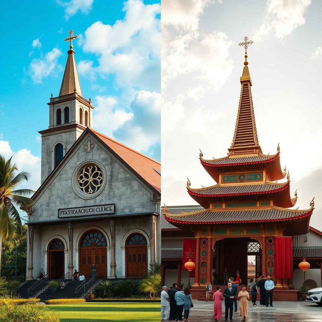 Religious practices in American Samoa and China