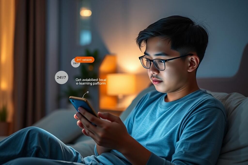 Akses 24/7 ke materi pembelajaran pada solusi e-learning lokal Akses 24/7 ke materi pembelajaran pada solusi e-learning lokal